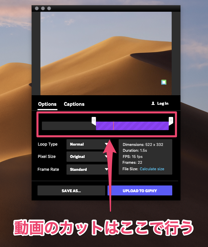 アニメーションのカット